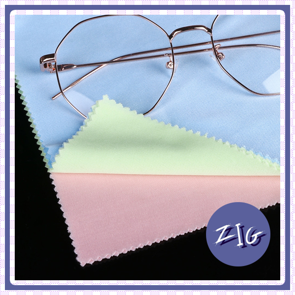 ZIGSHOP - ยกแพ๊ค 70 ผืน  ผ้าเช็ดแว่น ผ้าเช็ดเลนส์ ขนาด 13*13 ซม. ราคาส่ง (ผ้าโค๊ต)