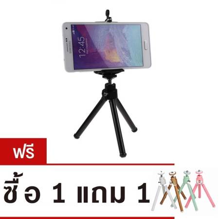 E-CHEN ขาตั้งกล้อง 3 ขา สำหรับมือถือ และกล้องดิจิตอลขนาดเล็ก (สีดำ) ซื้อ 1 แถม 1 คละสี