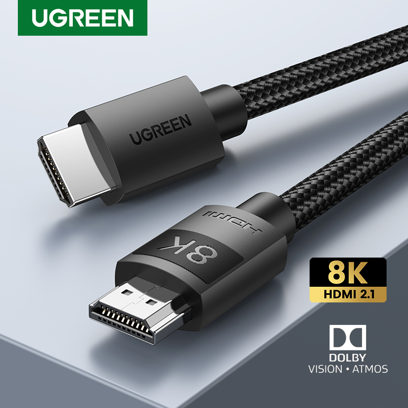 Ugreen สาย HDMI 2.1ความเร็วสูง8K/60Hz 4K/120Hz สำหรับ Xiaomi กล่อง Mi PS5 HDMI สายตัวแยก HDMI Dolby Vision 48Gbps HDMI EXTENSION Cable