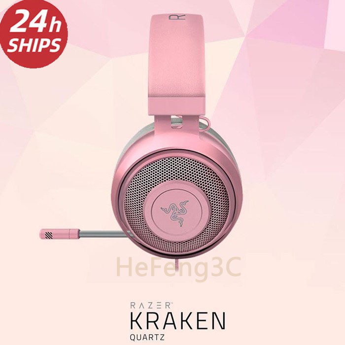 Razer Kraken Pro V2 ชุดหูฟังเล่นเกม - สีชมพู / เขียว / ดํา / ขาว