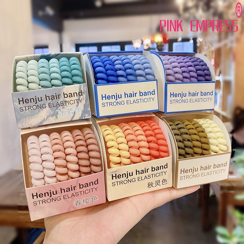 Set 6 dây buộc tóc đàn hồi phong cách Hàn Quốc cho nữ