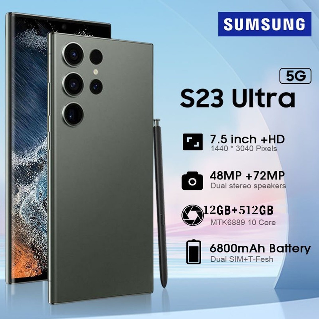 [COD] HP SUMSUNG S23 Ultra 12GB RAM + 512GB ROM ความจุขนาดใหญ่ 6800mAh ...