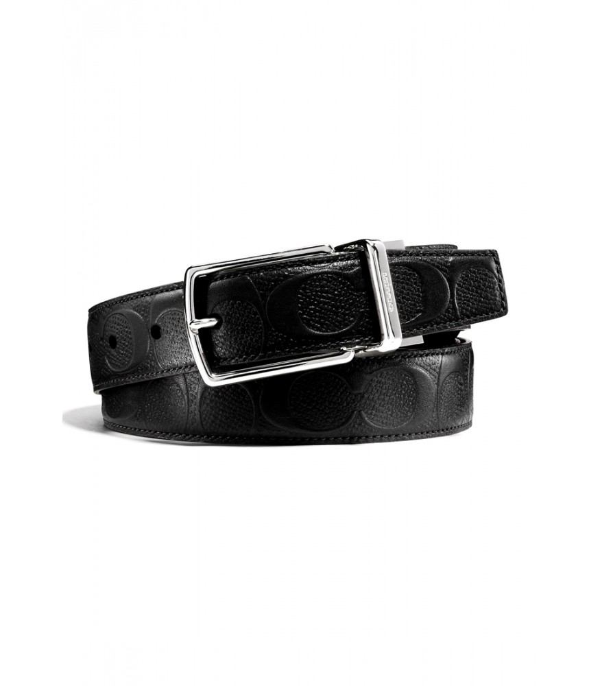 再再販！ コーチ ベルト リバーシブル COACH MODERN HARNESS CUT-TO-SIZE REVERSIBLE SIGNATURE  BELT F55158 BLK 並行輸入品 aiwahouse.co.jp