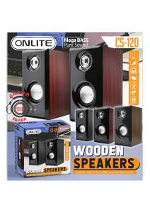 ขาย ONLITE รุ่น CS-120 ลำโพงคอมพิวเตอร์ Computer Wooden Speakers