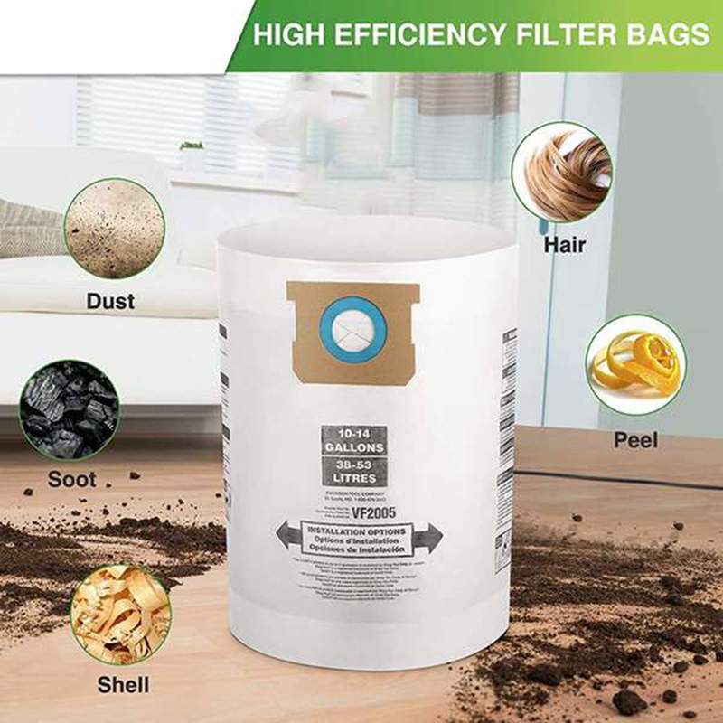 12Pcs Vacuum Filter Dust Bag for Shop Vac 9067200 1014 Gallon