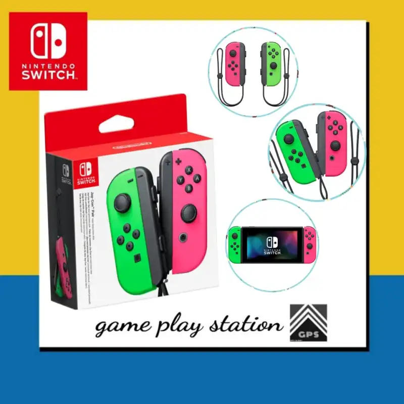 ภาพหน้าปกสินค้าnintendo switch joy con splatoon ( ชมพู เขียว ) จากร้าน Game Play Station บน Lazada