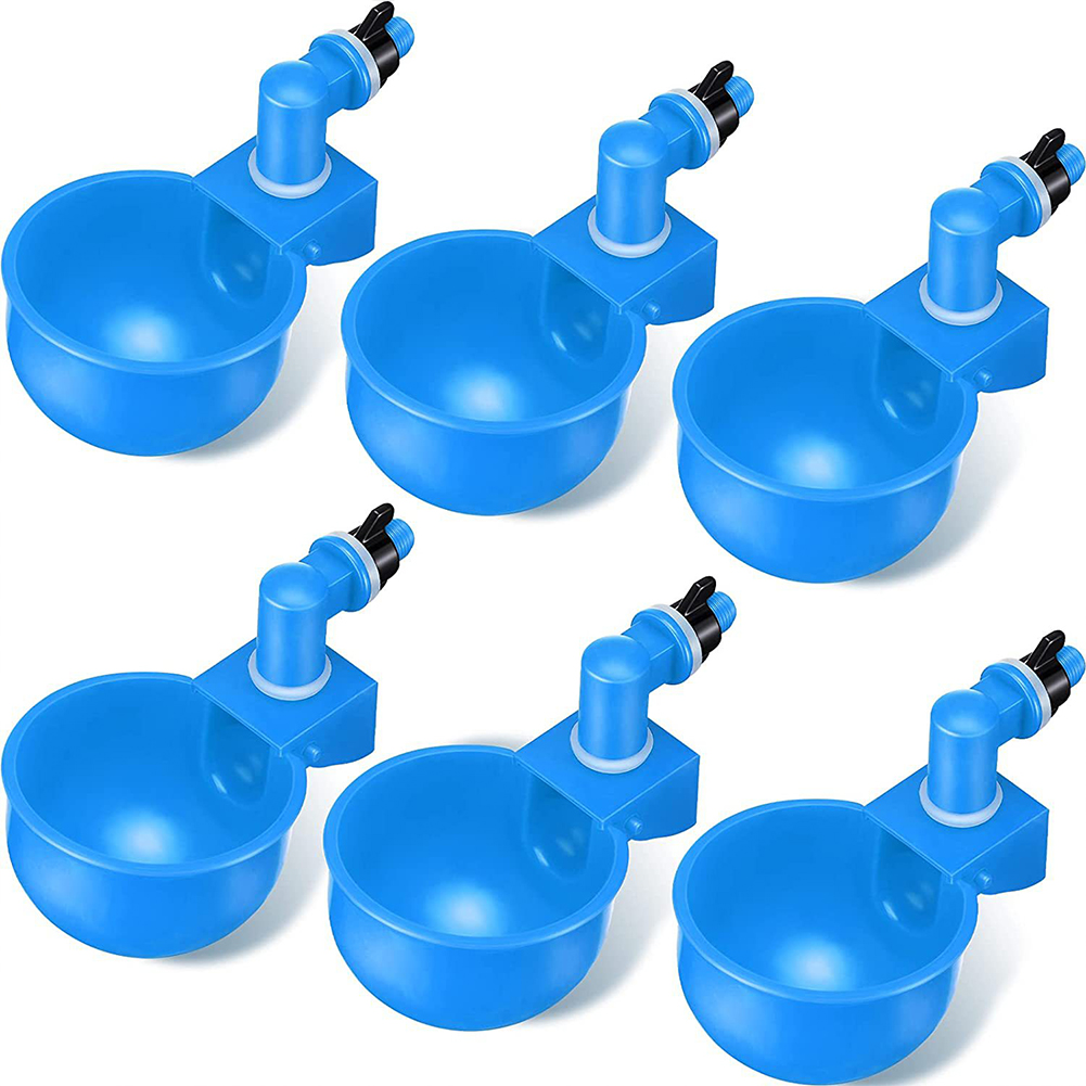 6pcs Chicken Drinking Bowl Poultry Automatic Drinking Fountain Drinking Cup For Ducks Turkeys Birds
