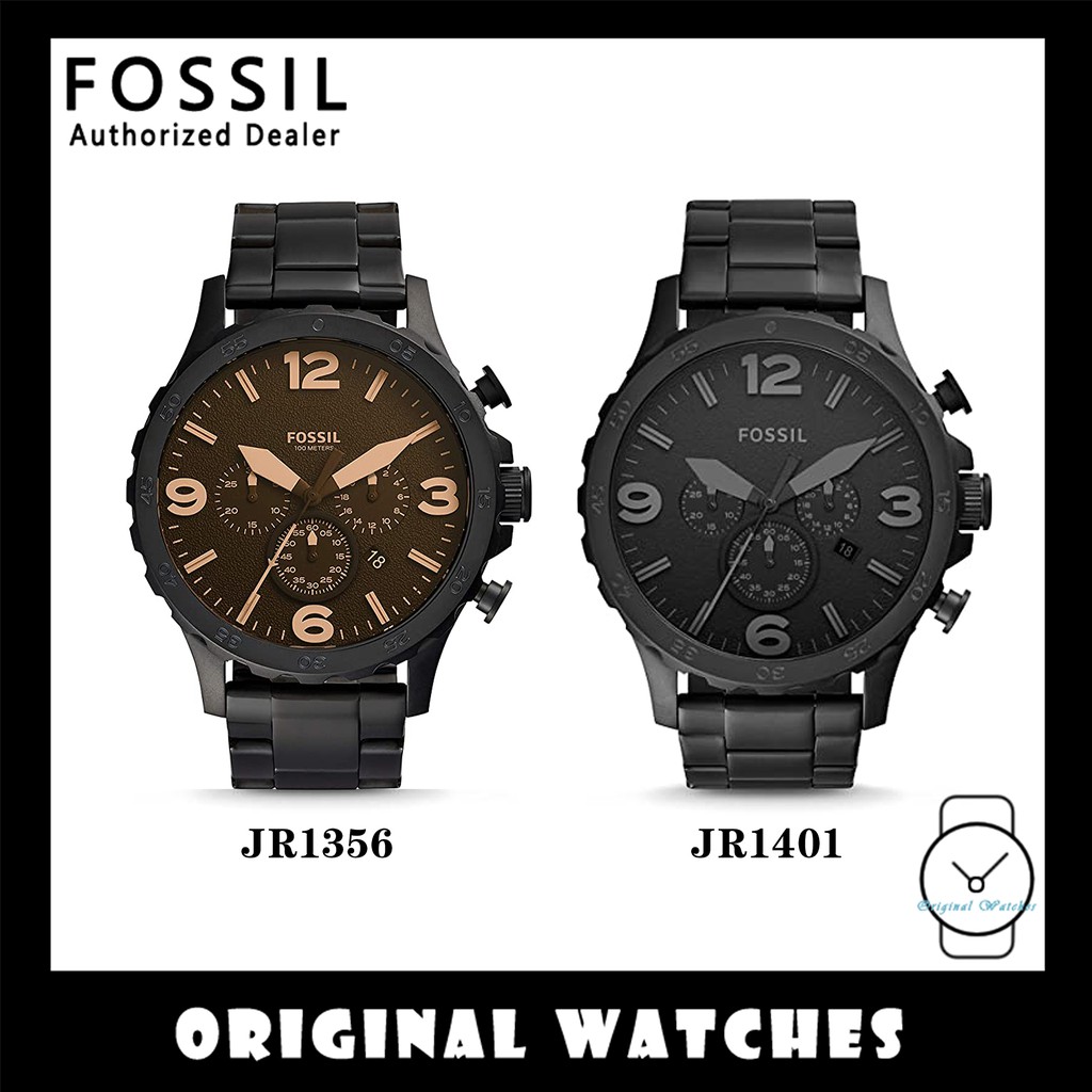 Jr1356 FOSSIL Bannon Multifunction Black Silicone Watch BQ2494 - watchybaggy ...
