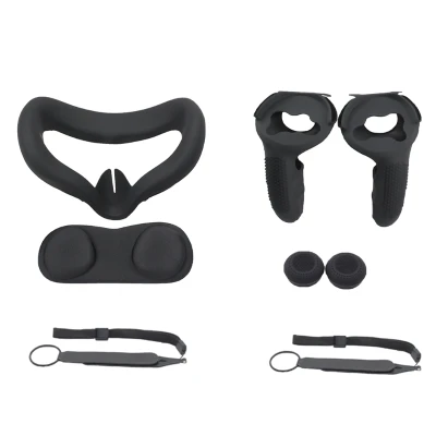 Protection Pad Rocker Cap VR Lens Cover Handle Grip Cover Grip Strap Silicone Case for -Oculus Quest 2 VR