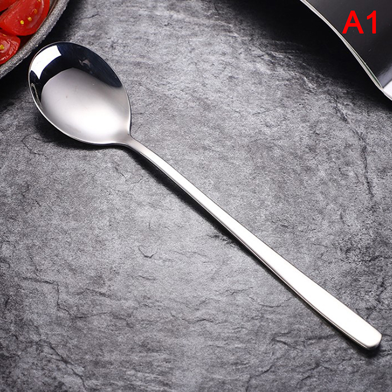 JIANG Spoon Korean Spoon Long Handle Kitchen Tool Portable Tableware