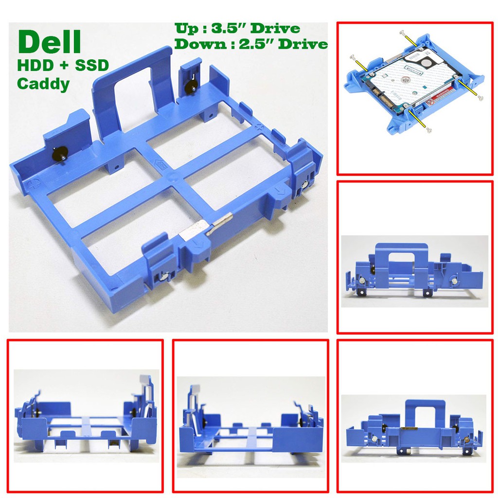 Used Hard Drive Caddy Tray PX60024 For Dell OptiPlex 390, 790, 990, 3010, 7010, 9010 DT PC - Fits 3.5" Drives