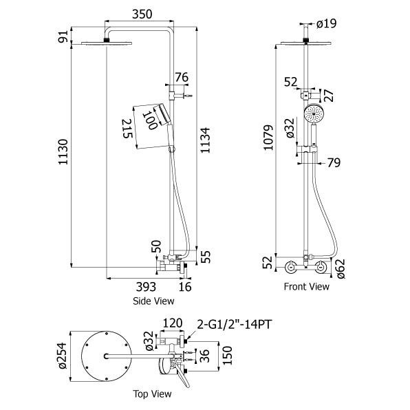 VRH เรนชาวเวอร์ FJVHS144PAS rain shower ฝักบัวอาบน้ำ ชุดฝักบัว ก้าน