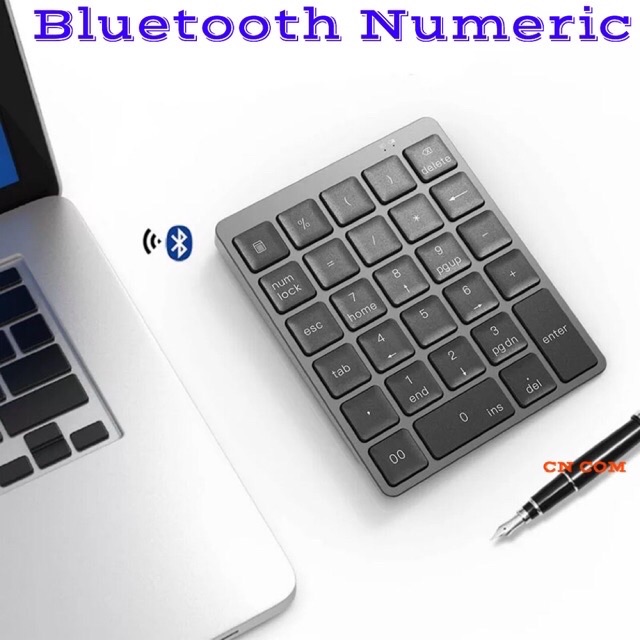 ⚡️⚡️28 Keys แป้นพิมพ์ตัวเลขไร้สาย Bluetooth ที่มีฟังก์ชั่นคีย์ 140mAh MINI Numpad สำหรับ Accounting งาน