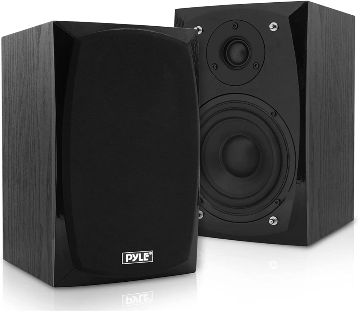 HiFi Desktop Bookshelf Speakers Pair 300 Watt Powered Bluetooth Compatible Active Passive Book