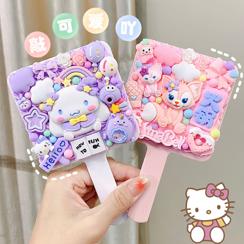 เซตทำหวีกระจก DIY กระจกแต่งหน้าdiy ออกแบบเองได้ เลือกลายได้ าวครีม มากา ...