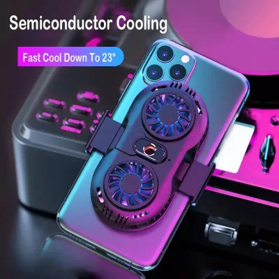 AH-102 Mobile Phone Radiator Portable Gaming Cooler Wireless Phone Handle Mini Controller With Cooling Fan For PUBG Mobile