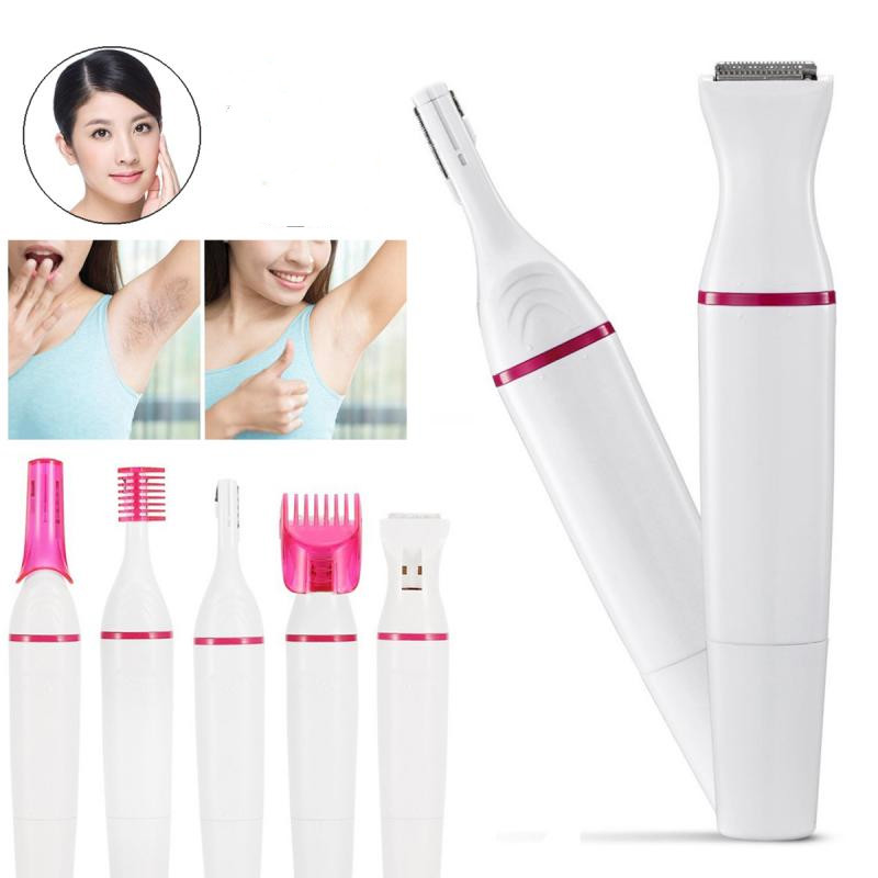 5 In 1 Multifunctional Face Body Leg Hair Trimmer Epilator Professional Veet Sensitive Touch