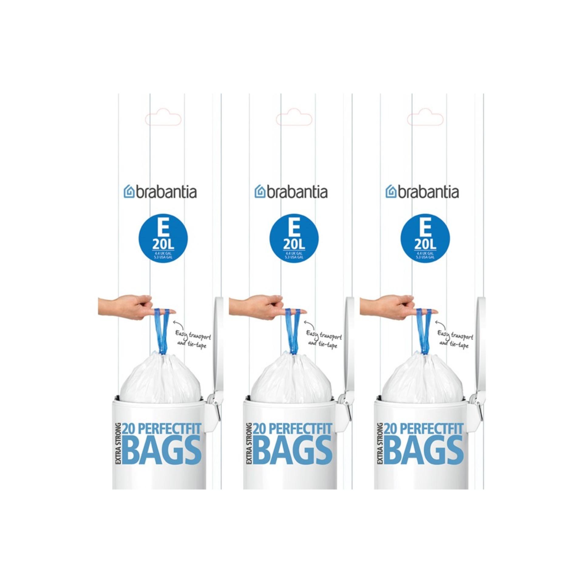 ถุงขยะ สำหรับขนาด 20ลิตรBrabantia Perfect Fit Bags Code E 20 Litre