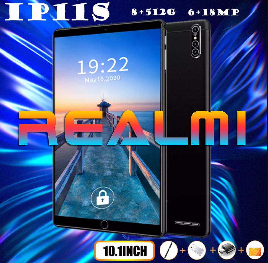 ศูนย์ไทย Realmi แท็บเล็ต 10.1 นิ้ว แท็บเล็ตพีซี 5G หน้าจอโค้ง 3D tablet android 9.1 Tablet pc ( 8G+256G) 10.1 นิ้ว ซัมซุงแท็บเล็ตหน้าจอโค้ง แท็บเล็ตอัจฉริยะ แท็บเล็ตธุรกิจสิบหลัก แท็บเล็ตทุกรอบ จัดส่งฟรี สนับสนุน 7 วันภาษาไทย ไม่มีเหตุผลที่จะกลับมา