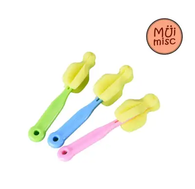 2 PCS Sponge Baby Milk Feeding Bottle Brush Nipple Cleaning Cup Scrubber Washing Brushes Kitchen Cleaner Tool Baby Accessories