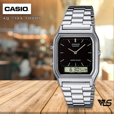 Velashop นาฬิกาข้อมือ Casio Active Dial Silver Tone รุ่น AQ-230A-1DMQ, AQ-230A-1D, AQ-230A-1DHDF, AQ-230A, AQ230A Velashop นาฬิกาข้อมือ Casio Active Dial Silver Tone รุ่น AQ-230A-1DMQ, AQ-230A-1D, AQ-230A-1DHDF, AQ-230A, AQ230A