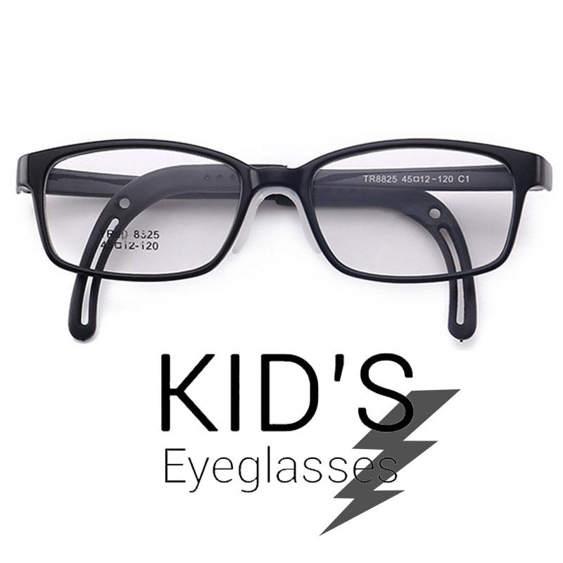 แว่นตาเกาหลีเด็ก Fashion Korea Children แว่นตาเด็ก รุ่น 8825 C-1 สีดำขาดำ กรอบแว่นตาเด็ก Square ทรงสี่เหลี่ยม Eyeglass baby frame ( สำหรับตัดเลนส์ ) วัสดุ TR-90 เบาและยืดหยุนได้สูง ขาข้อต่อ Kid eyewear Glasses