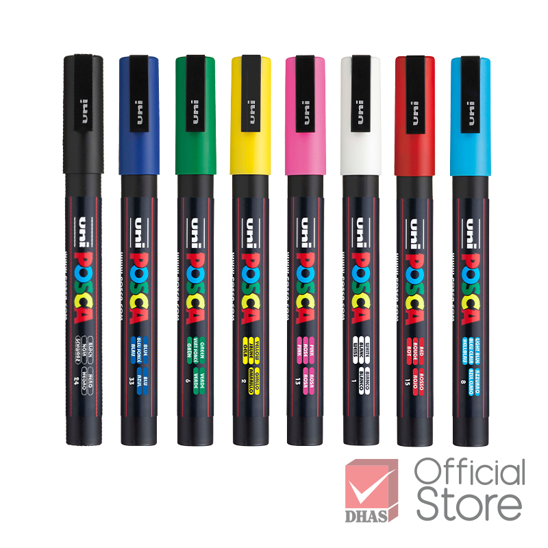 Uni ปากกา ปากกามาร์คเกอร์ Posca PC-3M (INTER) จำนวน 1 ด้าม