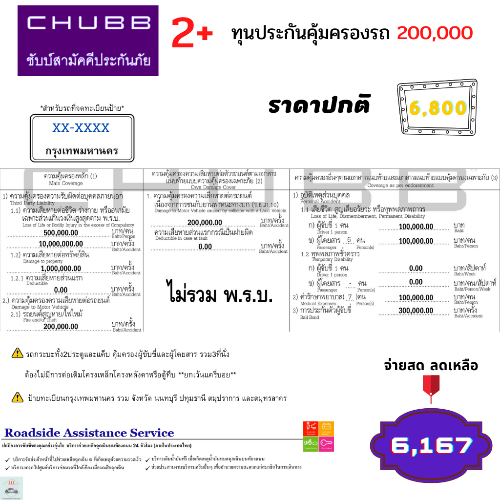 2+ ชับบ์สามัคคีประกันภัย