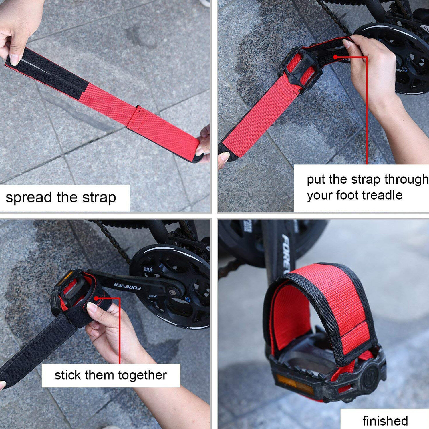 childrens bike pedal straps