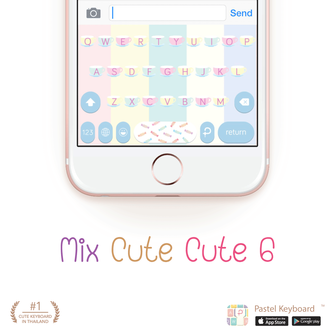Mix Cute Cute 6 Keyboard Theme⎮(E-Voucher) for Pastel Keyboard App