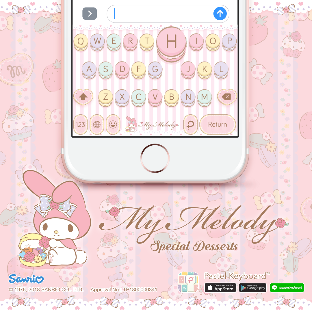 My Melody Special Desserts Keyboard Theme⎮ Sanrio (E-Voucher) for Pastel Keyboard App