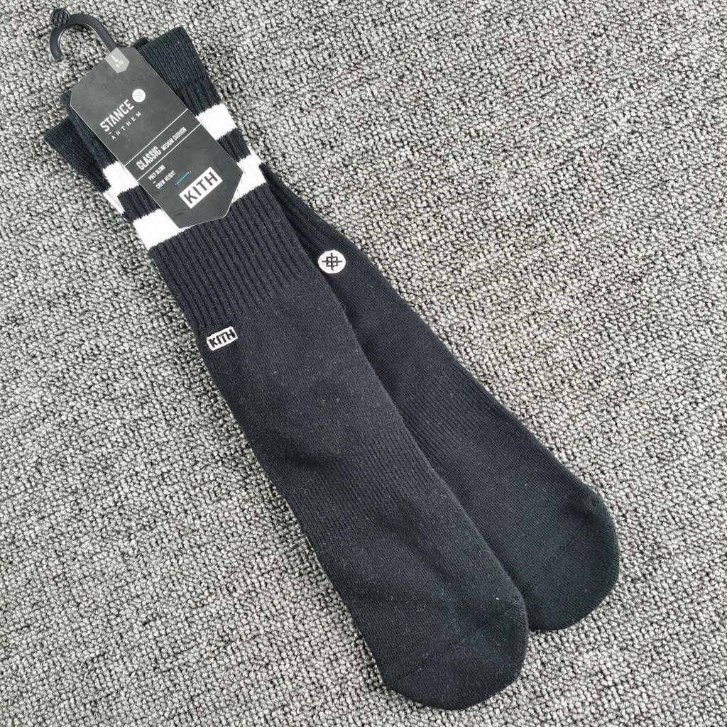 COD]Stans STANCE Europe And The United States KITH Basketball Socks Men 'S  And Women 'S High-Roller Skateboard Socks Fashion Black And White Casual  Tide