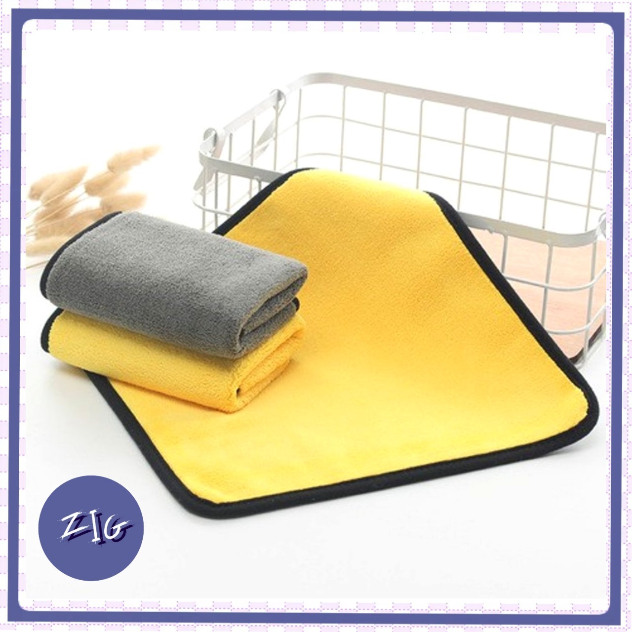 ZIGSHOP - ผ้าไมโครไฟเบอร์ Microfiber Super Absorbentt Super Premium Coral Fleece นน. ทำความสะอาด ซับน้ำได้ดีเยี่ยม