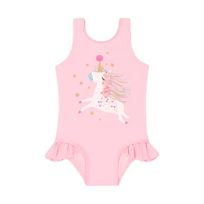 mothercare pink sparkly unicorn swimsuit VC717