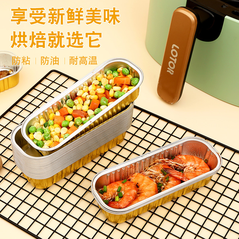 Set 5 Khay Giấy Bạc Hình Chữ Nhật Cao Cấp