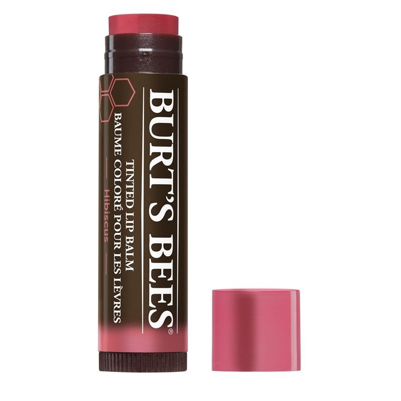 Burt's Bees Tinted Lip Balm - Hibiscus  เบิร์ตบีส์ ลิปมันมีสี ลิปมัน ลิปบาล์ม