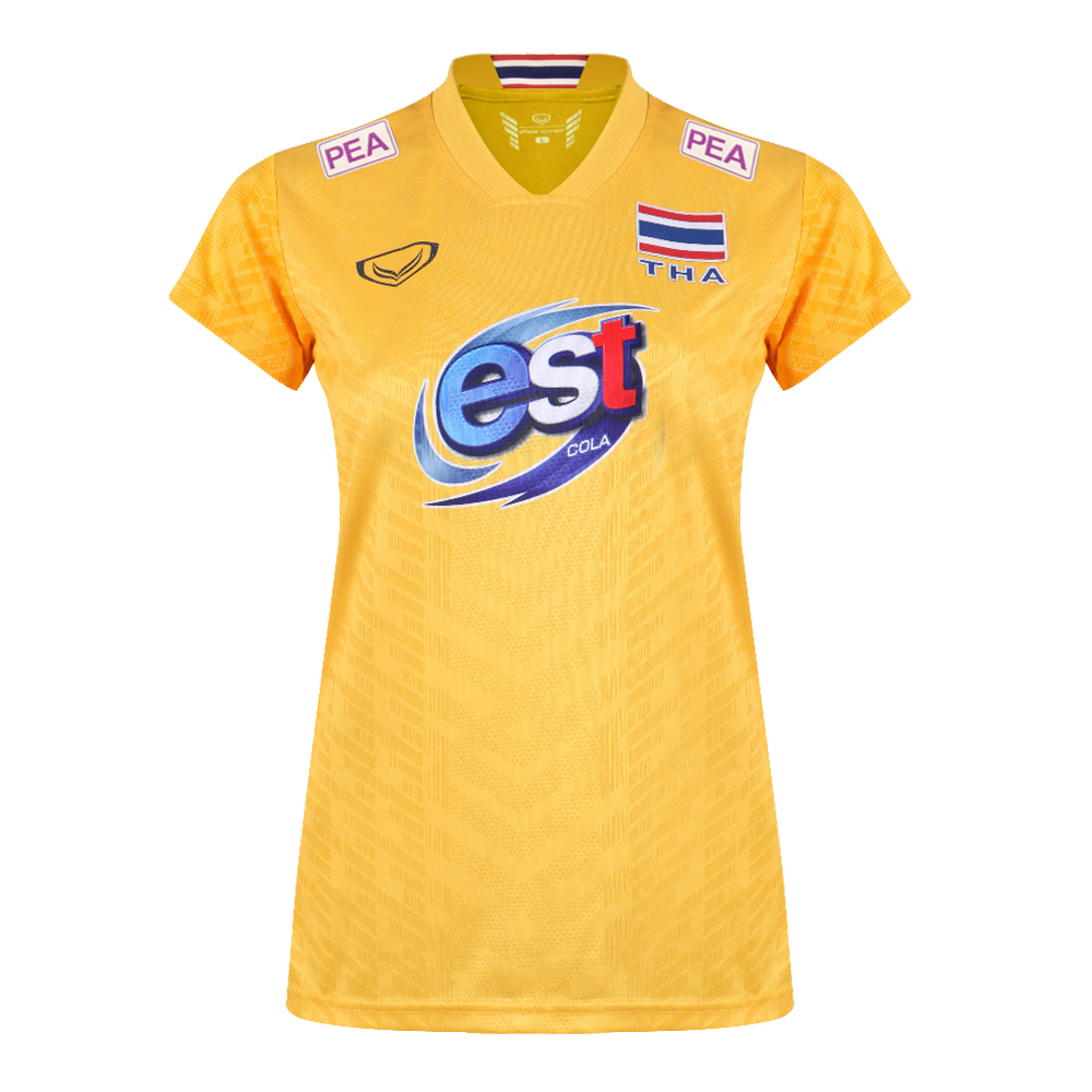 GRAND SPORT :เสื้อวอลเลย์บอลทีมชาติหญิง(สีเหลือง)รหัส:014300