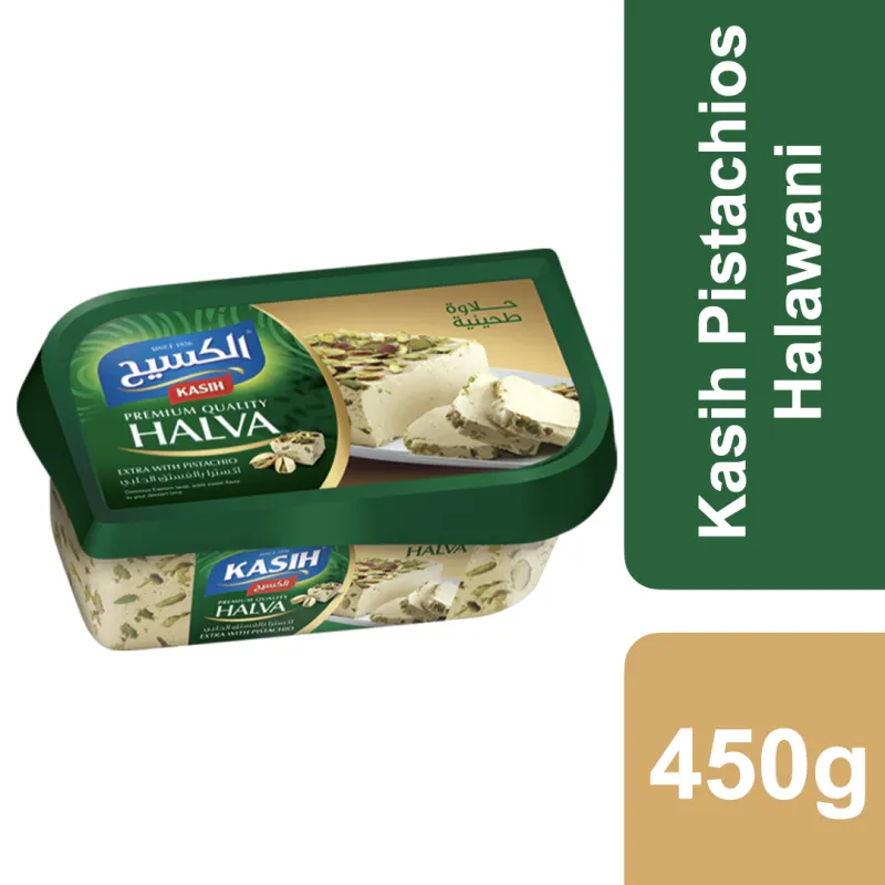 ภาพหน้าปกสินค้าKasih Premium Qy Halwa Extra with Pistachio 450g ++ กาซีย์ ขนมฮัลวาผสมพิซตาชิโอ 450 กรัม จากร้าน Souky Online บน Lazada