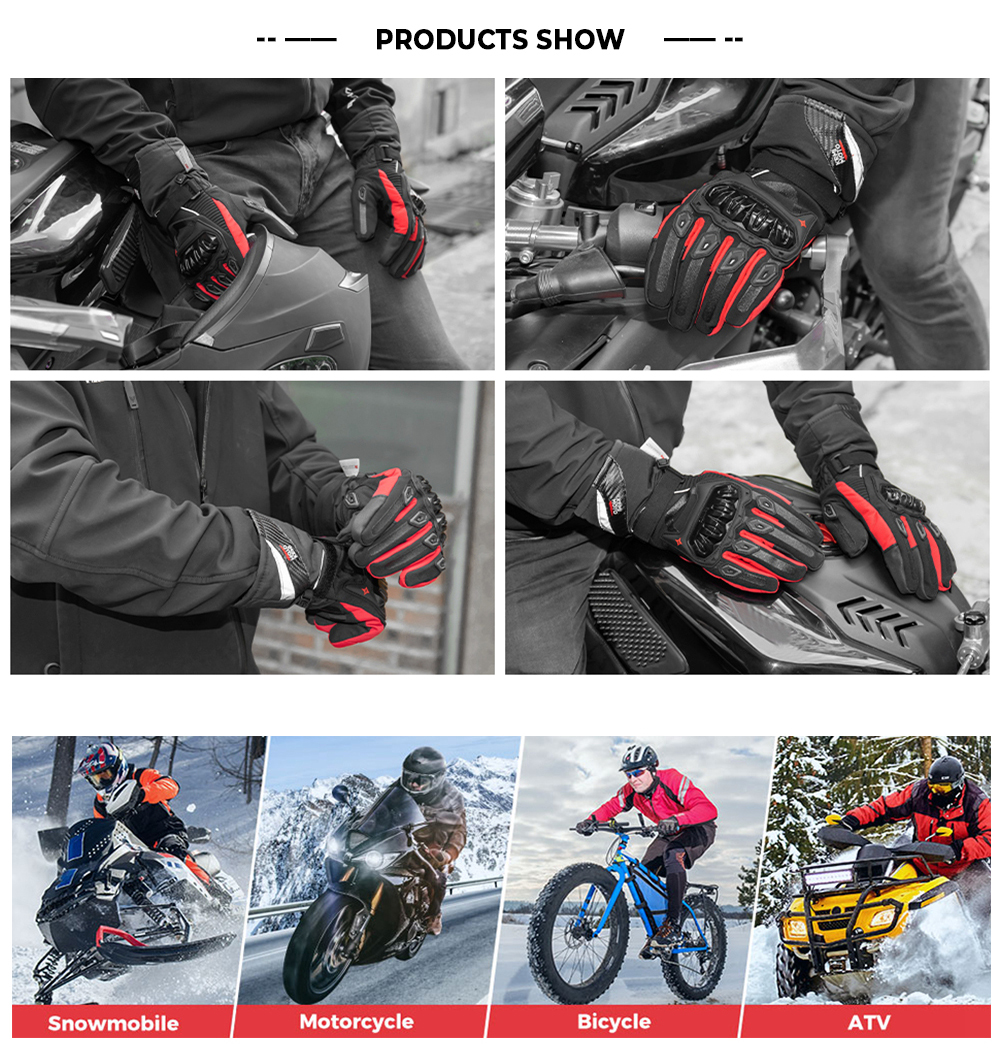 Guanti Moto Guanti Da Moto Retrò In Pelle Uomo Touch Screen Guanti - Foto 11