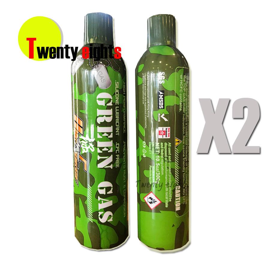 แก๊สปืนบีบีกัน Ultra Force Green Gas (แท้) 1000 ML จำนวน 2 กระป๋อง Formula By HK สูตรถนอมปืน