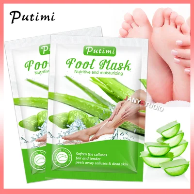 Putimi Foot Feel Mask Bag Foot Mask Foot Mask Foot Mask Bag (1 Pair) Solve the problem of cracked heels, soft side of the feet.