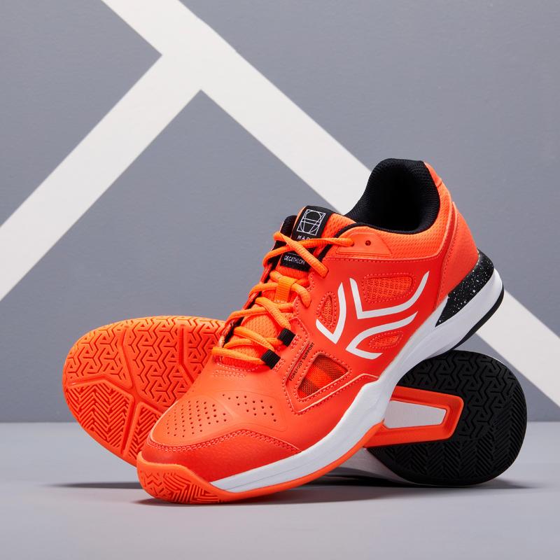 รองเท้าเทนนิสสำหรับพื้นสนามหลายประเภทรุ่น TS500 (สีส้ม)