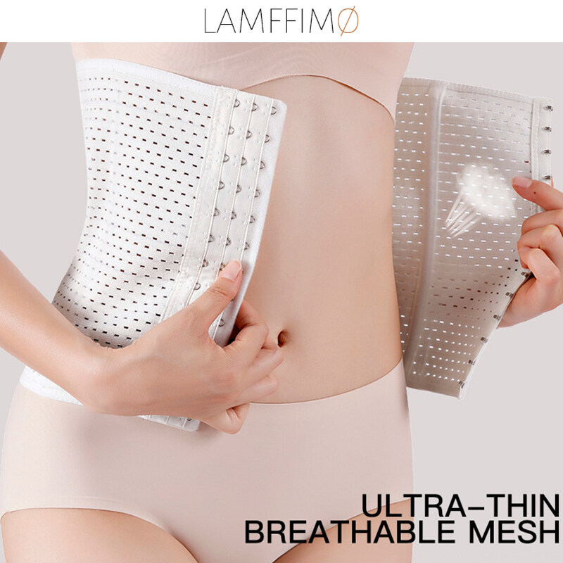 ผ้าพันแผลเอวเทรนเนอร์ Shapewear เข็มขัดผู้หญิง Slimming Tummy เข็มขัดรัดตัว  Body Shaper แถบยืด 13 ตะขอ XS-9XL A10 - LAMFFIMO - ThaiPick