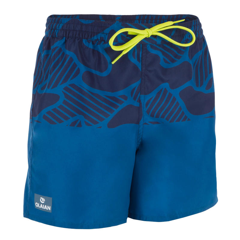กางเกงชายหาดขาสั้นสำหรับโต้คลื่นรุ่น 100 TWEEN Water (สีน้ำเงิน)อุปกรณ์สำหรับกีฬา