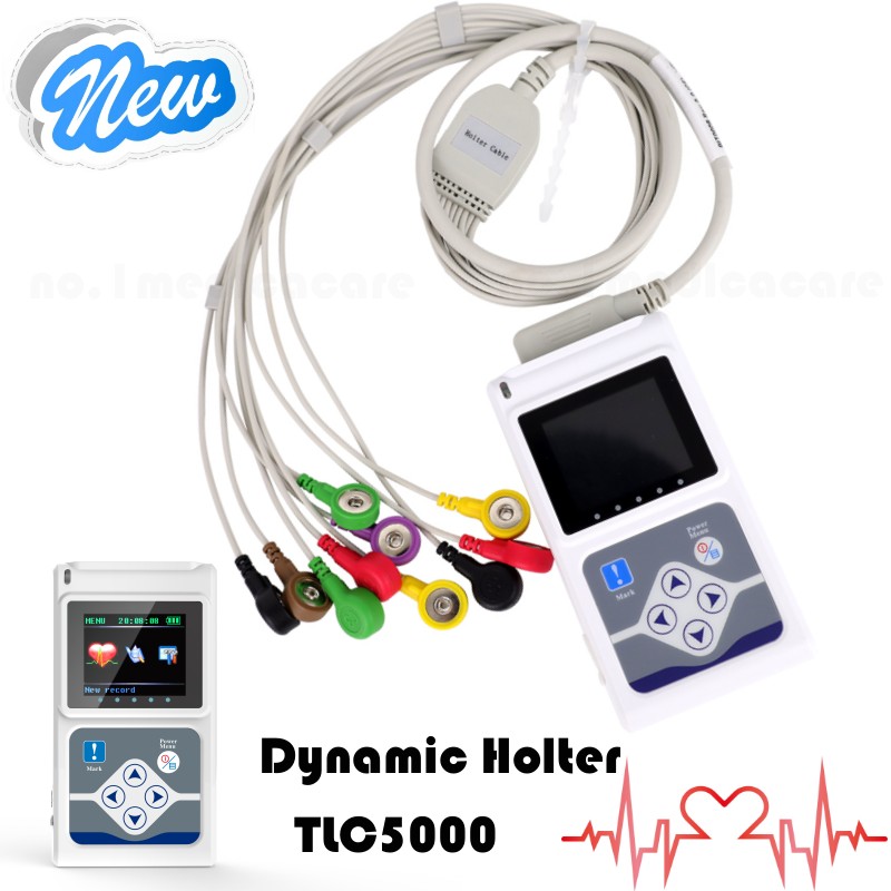 24h ECG Holter CONTEC TLC5000 12 lead EKG Monitor free PC Software Analyzer