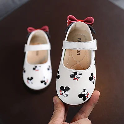 Shinybaby Girl's Fashion Versatile Cartoon Soft-soled Casual Shoes Princess Shoes