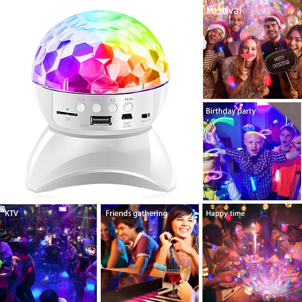 Colorful Stage Lights Bluetooth Speakers L740 Mini Card Audio Flash Lights Bluetooth Speakers Outdoor Portable Subwoofer