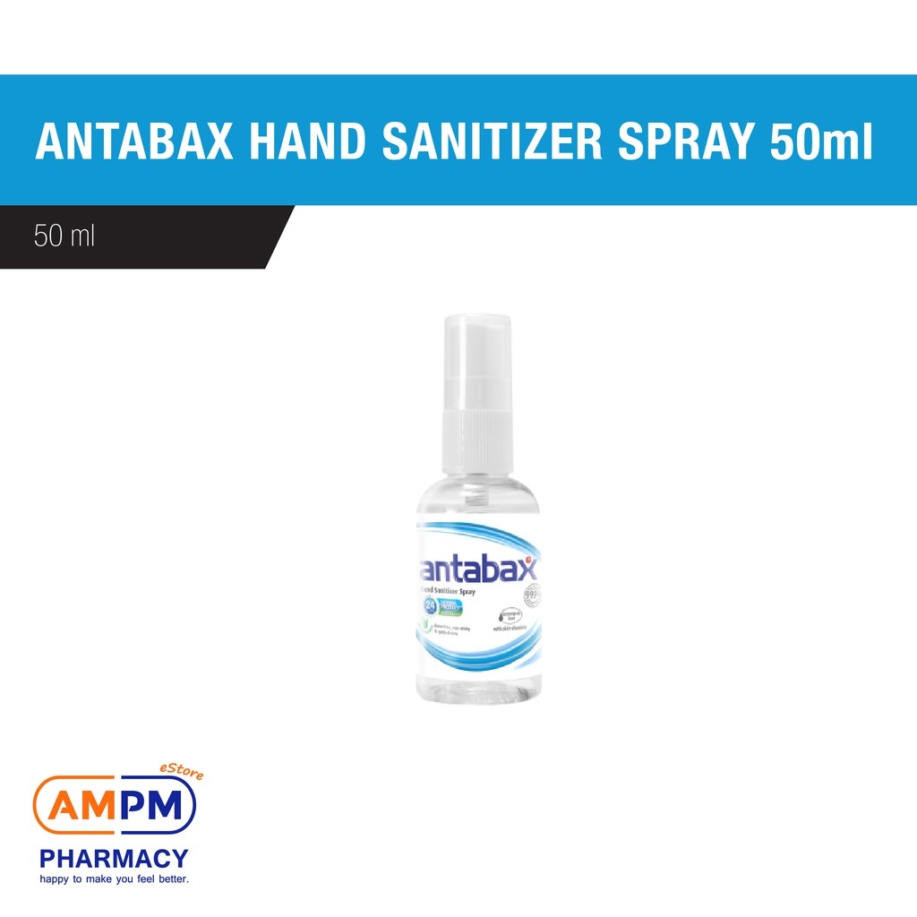ANTABAX HAND SANITIZER SPRAY 50ml (LIQUID) Lazada.co.th