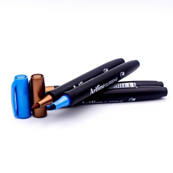 Electro48 Artline  ปากกาเมทัลลิค อาร์ทไลน์ หัวกลม SUPREME ชุด 4 ด้าม (สีน้ำเงิน,บร๊อนซ์) เขียนได้ทุกพื้นผิว