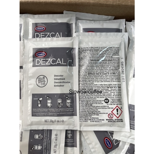 ♫ผงน้ำยาขจัดคราบตะกรันเครื่องชงกาแฟ URNEX DEZCAL (USA) ขนาด28กรัม